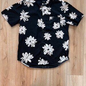 BLACK FLORAL OBEY S/S SHIRT